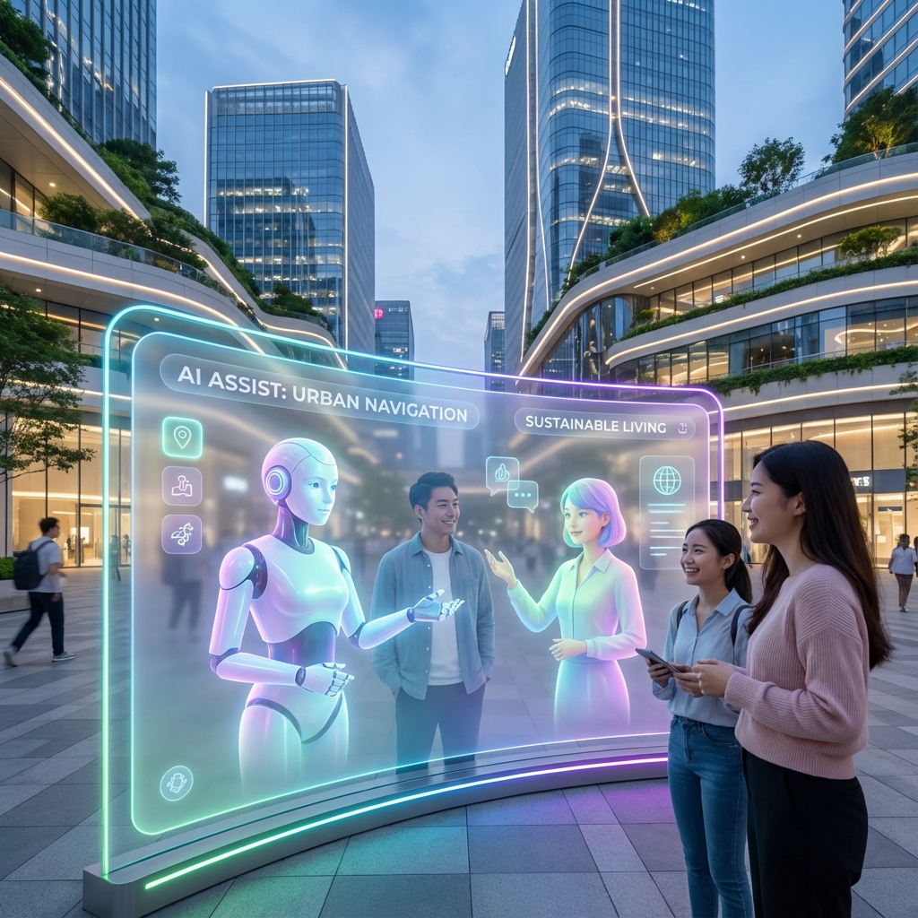 Visión del futuro de la Inteligencia Artificial en 2025 mostrando integración total